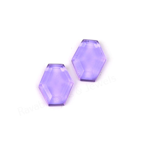 High Quality Purple Amethyst Hexagon Shape Step Cut High Polish 10x16mm Loose Cabochon Gemstone Jewelry Making Pendant Earring - Product Image 6