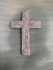 Cruz de nácar para regalo de Navidad y regalos Cruz colgante de pared con incrustaciones de concha, Cruz sagrada decorativa en el último diseño - Product Image 5