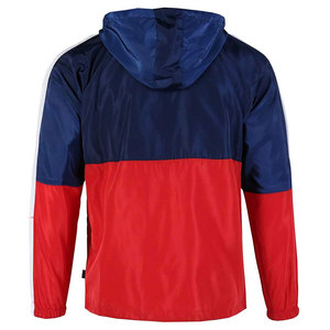 Wholesale Men's Plus Size Breathable Comfortable Windbreaker <b>Jacket</b> Hooded High Street Style Polyester/Nylon Fabric High Quality - Product Image 2
