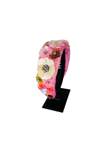 New Embroidered Pearl Floral <b>Headbands</b> Handmade <b>Beaded</b> Wide Hairband for Women and Girls Luxury Boutique Fashion Accessories - Product Image 5