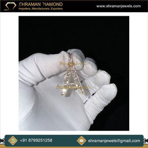Colgante de Oro Sólido de 10k Hecho a Mano con Inicial, Collar con Letra del Alfabeto y Diamantes Cultivados en Laboratorio, Regalo Fino y Moderno Personalizado, Dijes de Letras - Product Image 6