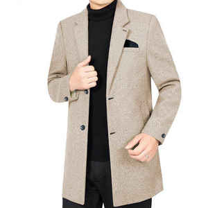 Manteau Trench Élégant en Mélange de Laine pour Homme – Veste d'Hiver Chaude et Longue pour l'Automne – Style Urbain Décontracté et Habillé – Vente en Gros - Product Image 2