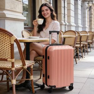 Three 28-Inch Detachable Wheels 20/24/28 Inch <b>ABS</b> Trolley Case with Non-TSA Lock Textured Matte Finish Available in All Sizes - Product Image 5