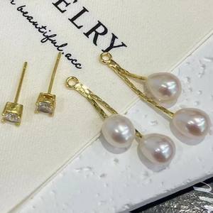 Boucles d'oreilles en argent S925 avec pampilles de perles, style coréen, nouveau modèle, super féérique, une paire, vente en gros - Product Image 5