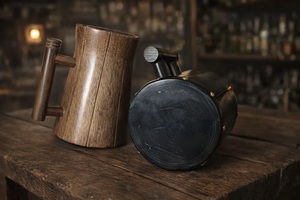 Eco-Friendly Polished Wooden Viking <b>Mug</b> with Hand Carved Engraving and Animal Design-Valentine's Day & Halloween Gift - Product Image 3