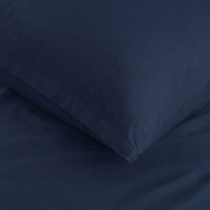 <b>Blue</b> Dyed Satin <b>Bedding</b> Set T-250 Satin 100% Cotton Solid Woven Breathable All-Season Simple Style Home Use - Product Image 2