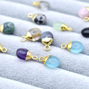 จี้รูปหยดน้ำหินธรรมชาติชุบทองคำขาวจาก HARI OM CREATIONS ผลิตจากโลหะผสมสังกะสี เหมาะสำหรับทั้งชายและหญิง ได้รับการรับรองจาก IGI ของขวัญเครื่องประดับ - Product Image 4