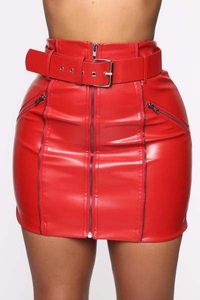 Mini-jupe sexy en cuir véritable pour femme, taille normale, décontractée, écologique, respirante, séchage rapide, antistatique, pour club, soirée, streetwear - Product Image 3