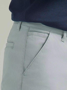 Shorts Bermuda en Coton Oxford Gris Clair pour Homme avec Poches, Fermeture Boutonnée, Style Décontracté, Taille Mi-Haute, Tissu Respirant - Product Image 5