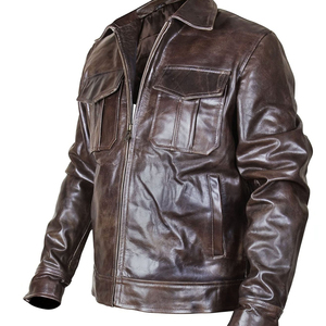 Veste en cuir pour homme la plus vendue, élégante, en cuir véritable, tendance, avec personnalisation de marque, fabrication directe d'usine - Product Image 4
