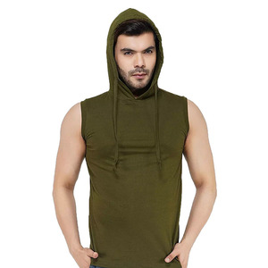 Camiseta sin Mangas de Alta Calidad para Hombre, Estilo Deportivo, Ligera, con Capucha, para Gimnasio, Impresión 3D, Relieve, Suministro ODM - Product Image 1