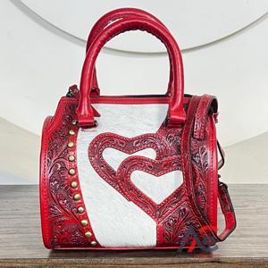 กระเป๋าหนังแท้ 100% ลายดอกไม้แกะสลักด้วยมือ รุ่นใหม่ ปี 2026 ขายส่ง กระเป๋าเดินทางแบบพกพา สไตล์ตะวันตก หรูหรา สำหรับวันหยุดสุดสัปดาห์ - Product Image 1