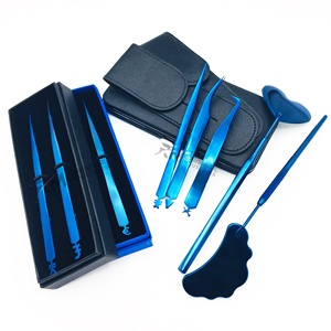 Pinzas para Extensión de Pestañas RMI con Punta de Fibra, Color Azul Plasma, Agarre de Diamante, Acero Inoxidable Sostenible, 90 Grados, Cuidado Personal - Product Image 5