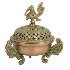 Brûleur d'encens décoratif en métal pour table basse, étagère, décoration religieuse, écologique, fait main, naturel, à bas prix M/S SHAAD - Product Image 4