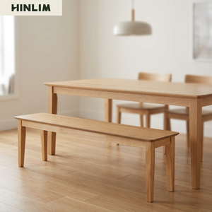 Contemporary Durable Wooden Dining <b>Table</b> <b>and</b> <b>Bench</b> Set Minimalist Modern Design Stable Home Furniture for Dining Room <b>and</b> Hotel - Product Image 2