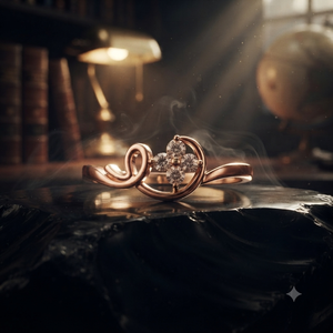 Anillo con Diseño Floral en Espiral Chapado en Oro Rosa para Mujer, Joyería Elegante y Minimalista para Uso Diario, Proveedor Mayorista - Product Image 1