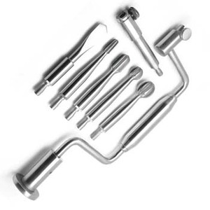 Premium Hudson Hand Drill <b>Set</b> Stainless Steel Neurosurgical Cranial Bone Burr Extension Piece Stabilization Brace Hardware - Product Image 4