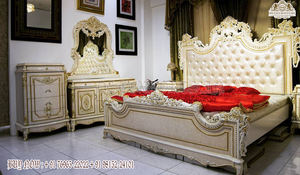 Ensemble de meubles de chambre à coucher royal antique de style baroque italien de luxe lit en bois de teck sculpté à la main prix de gros style vintage - Product Image 6