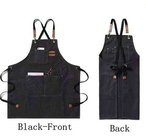 NRZA INTERNATIONAL Unisex Custom Woven Canvas <b>Denim</b> Hairdressing Cape Adjustable Waist Water-Resistant Practical Pockets - Product Image 2