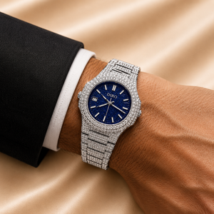 Luxury Iced Out Blue Dial <b>Diamond</b> <b>Watch</b> for Men Full Pave Moissanite Stainless Steel Wristwatch Hip Hop Fashion Jewelry <b>Watch</b> - Product Image 4
