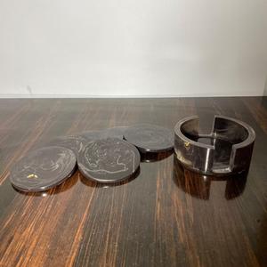 Juego de 6 Posavasos de Resina, 300 mm de Diámetro, 10 mm de Grosor, Antideslizantes, Ecológicos, Duraderos, Diseño de Lujo Hecho a Mano para Decoración - Product Image 6
