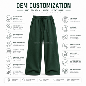 Pantalones de chándal holgados para mujer, 100% algodón polar, 480 GSM, estilo athleisure, al por mayor, cintura elástica media, cómodos, parte delantera plana, pierna ancha premium - Product Image 3