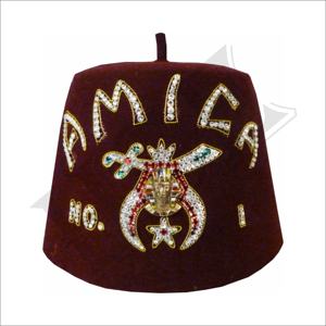 Fez Amica Temple Shriner Fez Pas 1 Maçonnique Regalia Fez - Product Image 1
