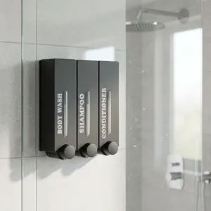 Three in one Liquid Soap <b>Dispenser</b> Wall Mounted ABS <b>Shampoo</b> <b>Conditioner</b> <b>Dispenser</b> 350 mL Manual - Product Image 5