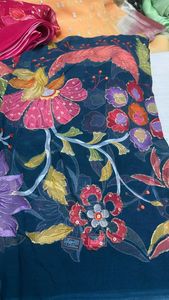 Tissu en organza de soie imprimé 100% soie, ultra-transparent, matériau de luxe à finition brillante, idéal pour les lehenga, robes, costumes, kaftans - Product Image 6