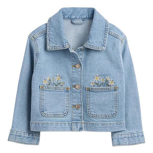 Veste en jean en coton pour enfants, mode hiver, pour garçons et filles, design élégant, respirante, légère, pour l'école, les activités de plein air et les tenues décontractées - Product Image 1