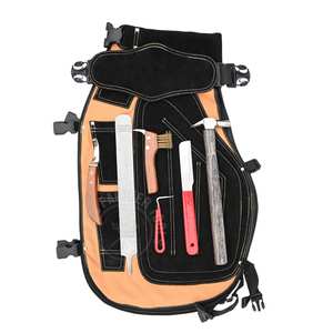 Kit Profesional para el Cuidado de Pezuñas de Caballos con Delantal de Herrador de Cuero Acolchado, Cuchilla Recta y Cuchillo Curvo, Lima, Martillo para Clavos y Cepillo - Product Image 1