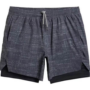 Pantalones Cortos Deportivos 2 en 1 de Alta Calidad para Hombre, de Secado Rápido, Doble Capa, con Bolsillos, para Entrenamiento Físico, Venta al Por Mayor - Product Image 1