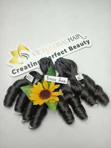 (CABELLO HUMANO VIETNÁMICO) Cabello crudo rizado rebote 8-40 pulgadas Cabello de trama alineado con cutícula - Product Image 2