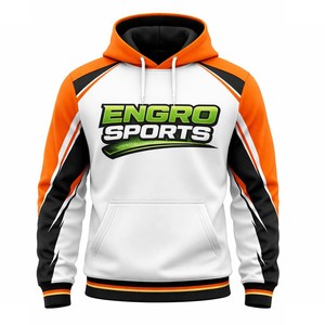 Wholesale Custom Stitched <b>White</b> Orange-Black Football Pullover <b>Sweatshirt</b> Hoodie 1 1 <b>Men's</b> Hoodies & <b>Sweatshirts</b> Hoodie - Product Image 1