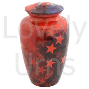 Urna de Cremación con Diseño de Estrellas y Franjas, Urna Patriótica de Aluminio para Cenizas de Adultos, Recuerdo Conmemorativo, Accesorios Funerarios Militares - Product Image 3