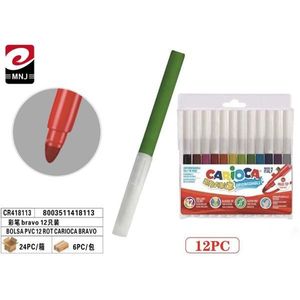 Set di 12 Pennarelli ad Acqua Carioca Bravo per Disegno e Pittura - Product Image 1