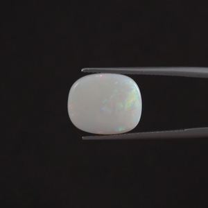 Good Quality Natural Opal IGI Certified White Loose Gemstone 4.07 Carat Cushion Cut 14x12mm <b>Polished</b> <b>Waxed</b>/Oil Light India - Product Image 1