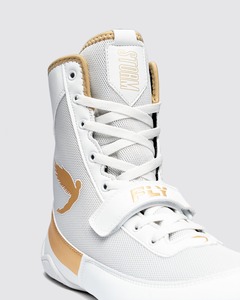 Zapatos de Boxeo Transpirables de Alta Calidad, Blancos y Dorados, Antideslizantes, para Lucha, Entrenamiento, Deportes, Fitness, de Cuero - Product Image 6