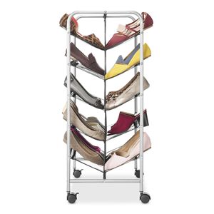 Zapatero Metálico Moderno de 5 Niveles, con Capacidad para 30 Pares, Impermeable, Ahorra Espacio, para Entrada, Gimnasio, Exterior - Product Image 5