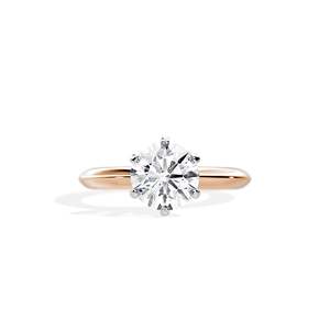 Anillo de Compromiso Clásico con Diamante de Corte Brillante Redondo, Oro de 14K, Engaste de Garras, Certificado IGI, Joyería Fina para Mujer - Product Image 2
