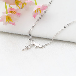 Collar con Colgante de Plata S925 con Cadena de Clavícula Versátil, Juego de Accesorios de Joyería de Perlas DIY para Mujer, Collares Modernos - Product Image 4