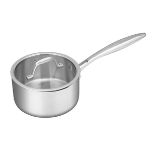 High Quality Stainless Cooking Sauce Pan With Strong Handle For Daily Home Kitchen Activities - Product Image 1
