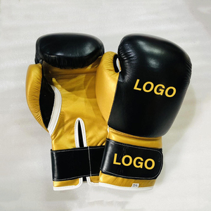 Guantes de Boxeo de Piel de Vacuno Genuina con Logotipo Personalizado, Guantes Profesionales para Entrenamiento y Combate - Product Image 4