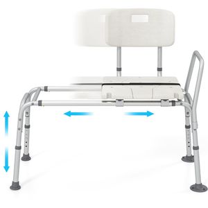 Sedile da Bagno Ultra Largo con 9 Livelli di Altezza Regolabile, Design Moderno Pieghevole e Portatile, Ausilio per Terapia Riabilitativa, Leggero - Product Image 2