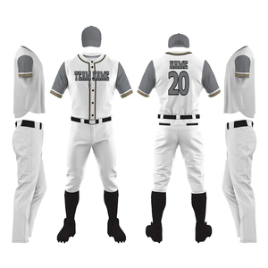 Uniforme de Béisbol Ligero y Transpirable, Jersey de Béisbol Personalizado al por Mayor, Material de Secado Rápido, Uniforme de Béisbol para Equipos Deportivos - Product Image 1