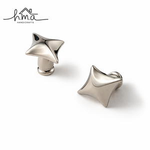 Modern Polished Nickel Star Cabinet <b>Knob</b> Designer Geometric Drawer Pull Luxury Furniture Handle Kitchen Cupboard <b>Door</b> <b>Knob</b> - Product Image 1