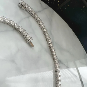 Collar de tenis de diamantes cultivados en laboratorio de 3.5mm, 16 pulgadas, claridad VS, color EF, oro blanco de 14K con baño de rodio, joyería fina de moda para mujer - Product Image 2