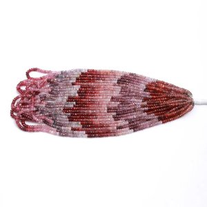 Natural Multi Spinel Faceted Rondelle <b>Beads</b> 3-4mm Gemstone Strand Jewelry Making Wholesale Bulk - Product Image 1
