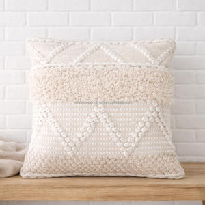 Designer Boho Square Pillowcase 18x18 Customized Foldable Chevron Pattern White <b>Sofa</b> Couch Chair <b>Bed</b> Decor Pillow cover - Product Image 4