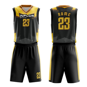 Wholesale Basketball Jersey Sports Suit Custom Top Quality Printed Logo Name Basketball Uniforms - Product Image 2